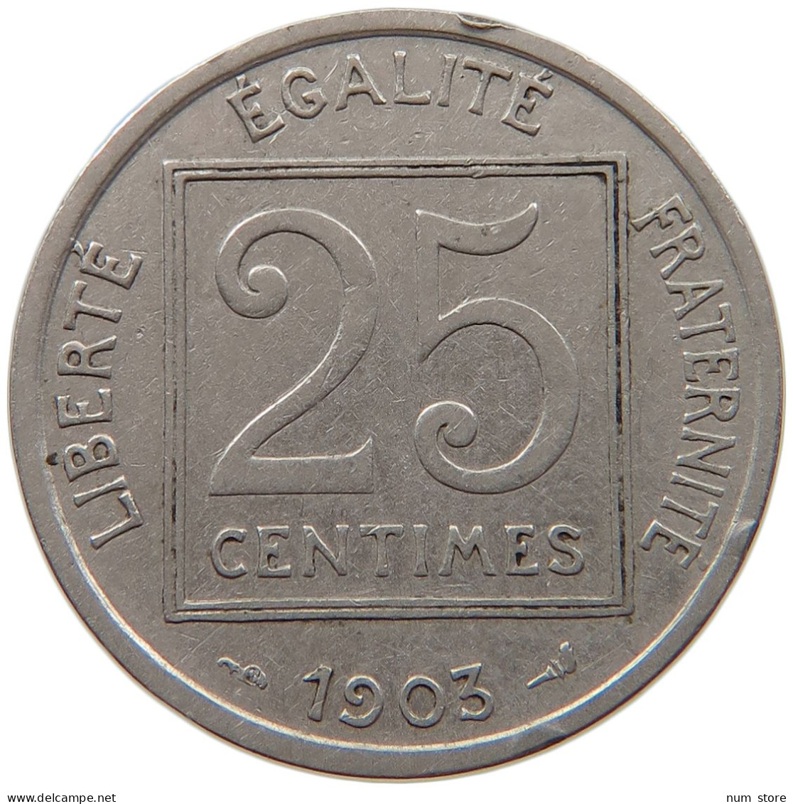 FRANCE 25 CENTIMES 1903 #s021 0031 - 25 Centimes