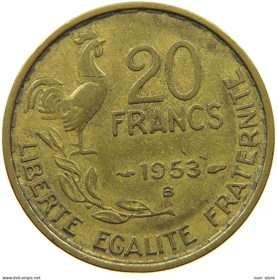FRANCE 20 FRANCS 1953 B #s080 0531 - 20 Francs