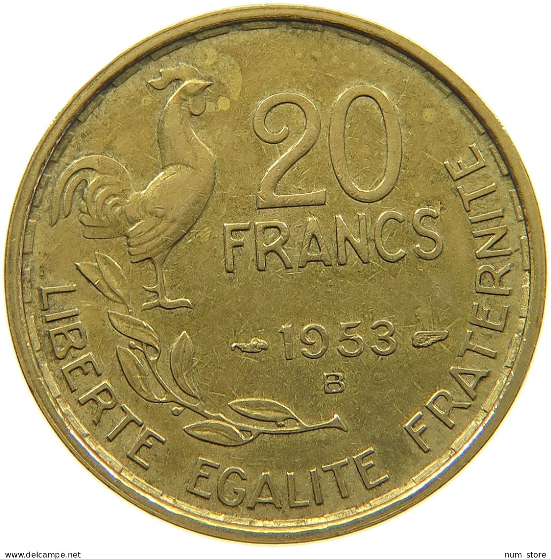 FRANCE 20 FRANCS 1953 B #a074 0109 - 20 Francs