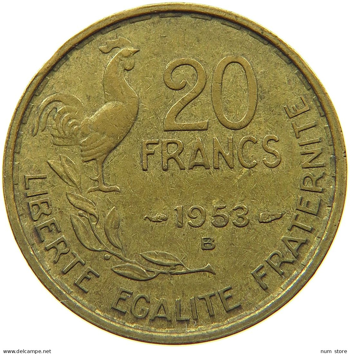 FRANCE 20 FRANCS 1953 B #s073 0611 - 20 Francs