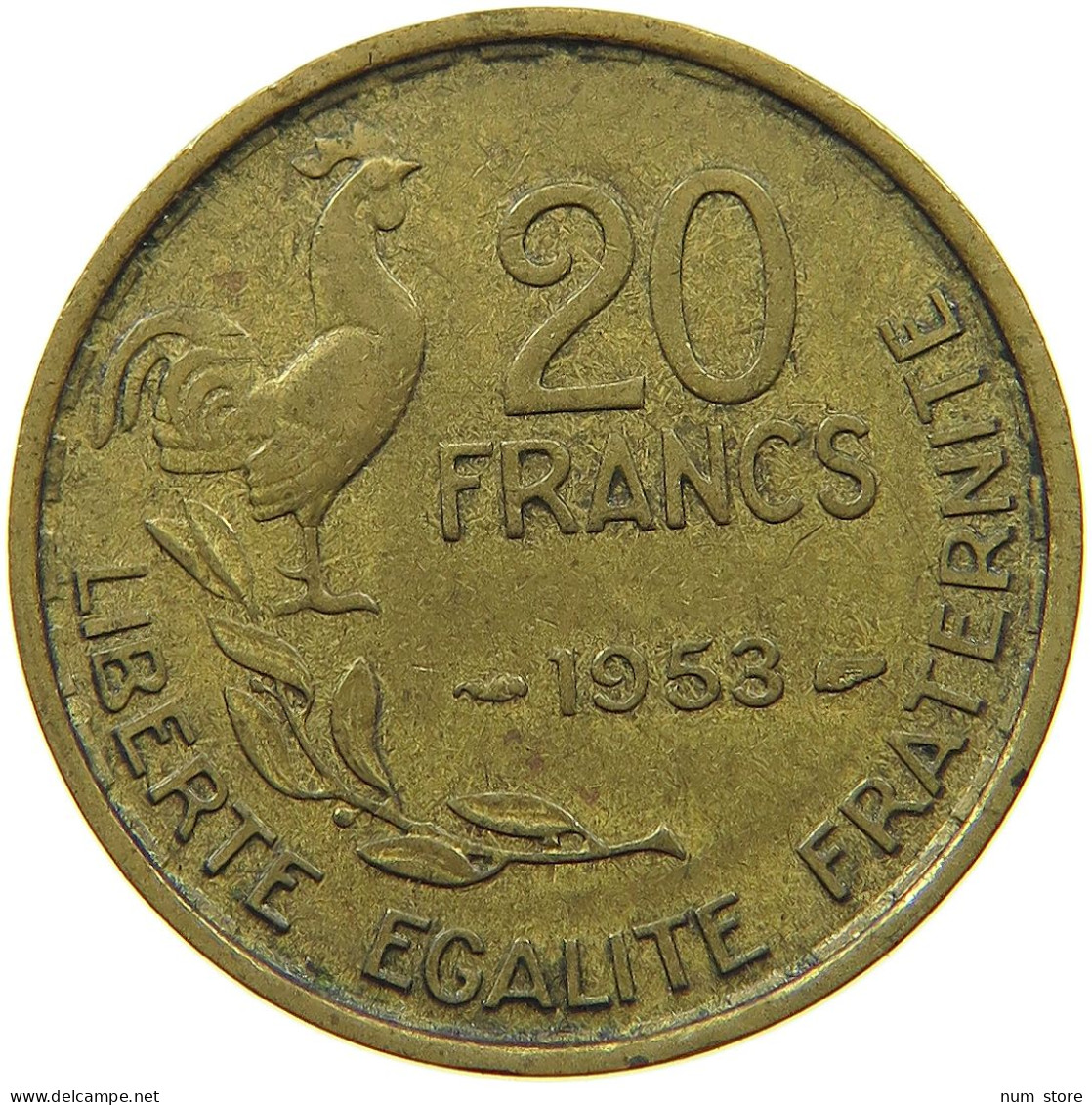 FRANCE 20 FRANCS 1953 #s080 0521 - 20 Francs