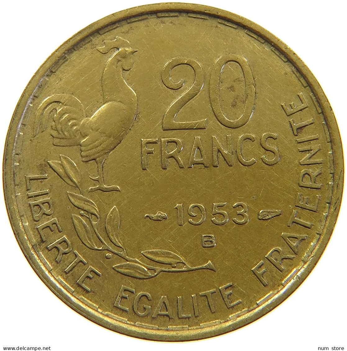 FRANCE 20 FRANCS 1953 B #a060 0081 - 20 Francs