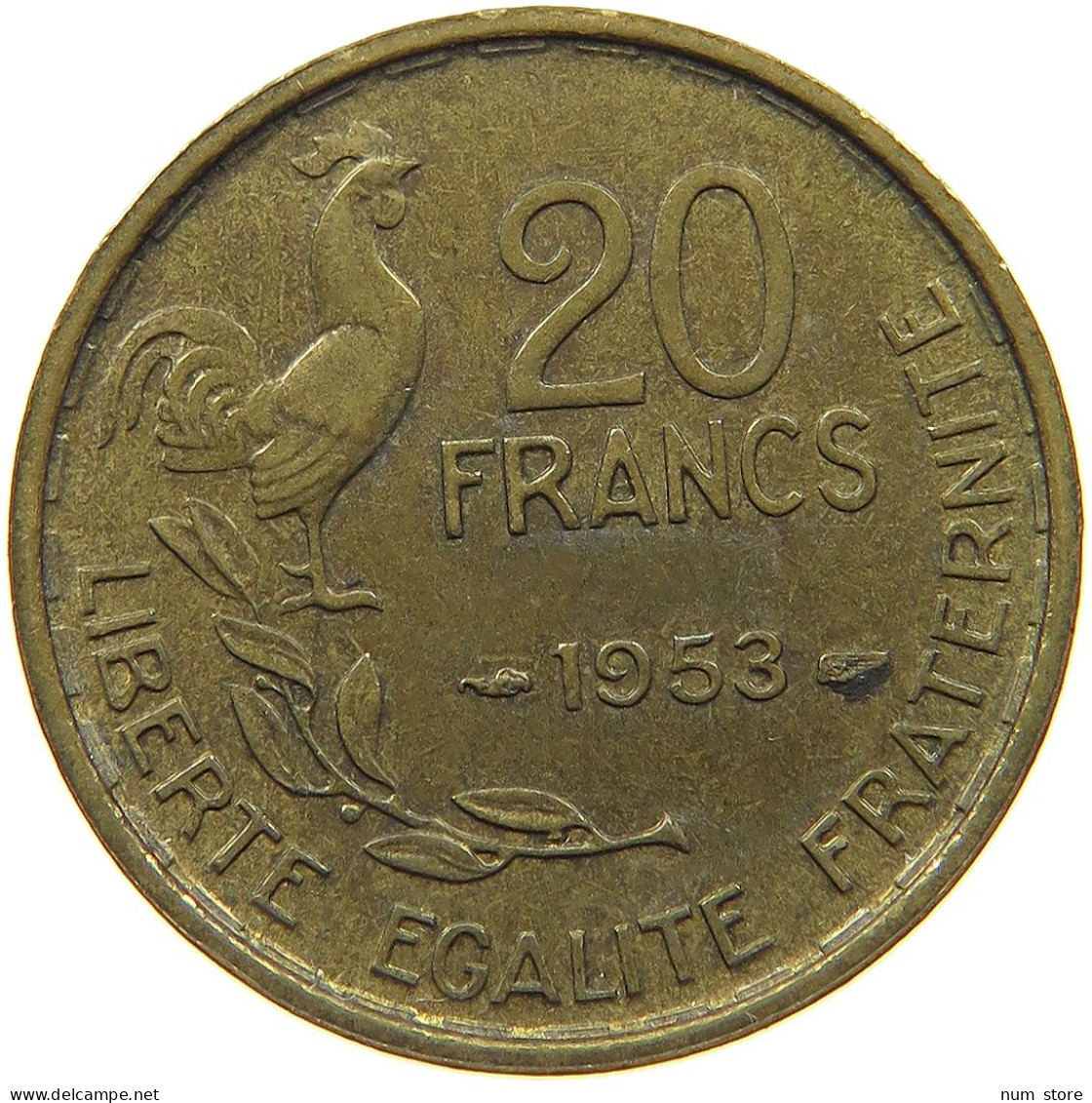 FRANCE 20 FRANCS 1953 #s080 0537 - 20 Francs