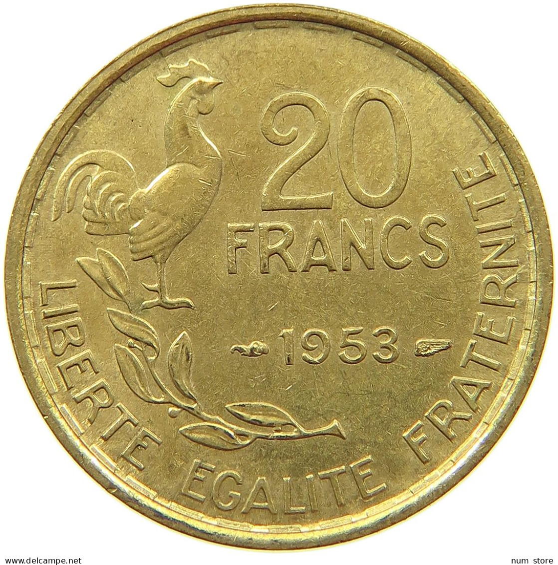 FRANCE 20 FRANCS 1953 #s060 0217 - 20 Francs