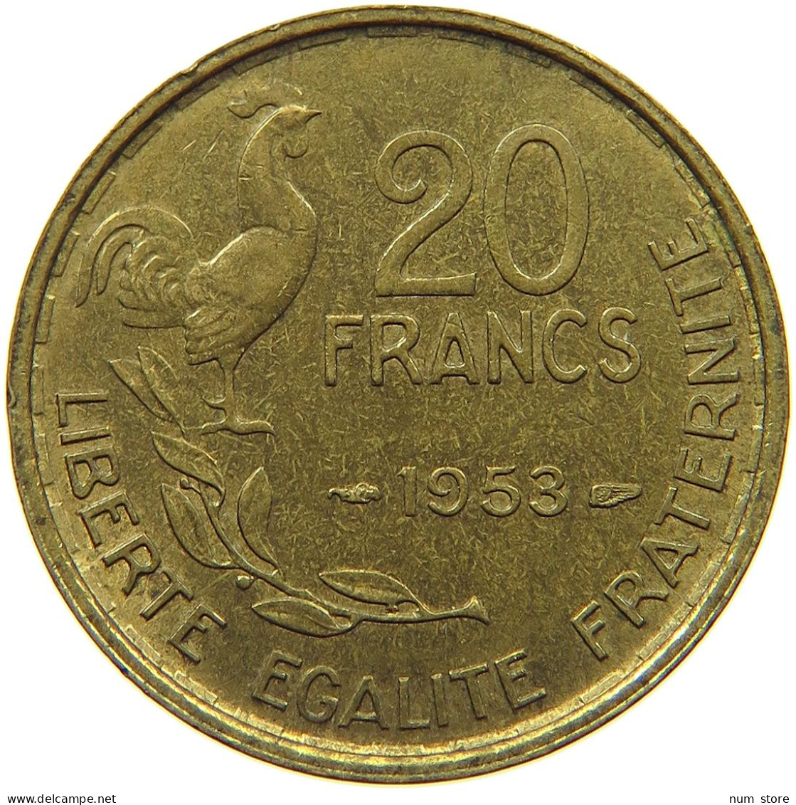 FRANCE 20 FRANCS 1953 #s066 0413 - 20 Francs