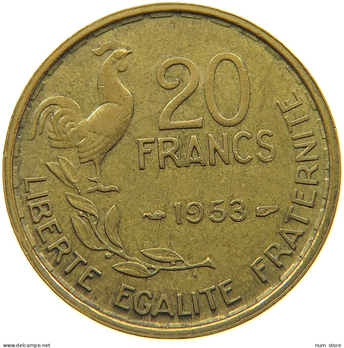 FRANCE 20 FRANCS 1953 #a074 0111 - 20 Francs