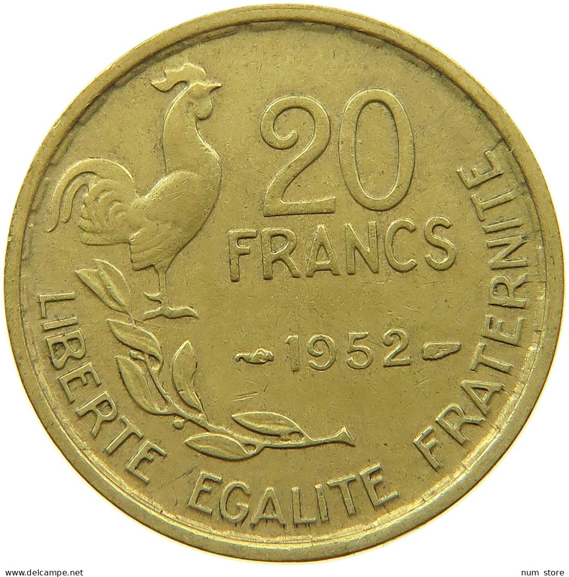 FRANCE 20 FRANCS 1952 #s080 0539 - 20 Francs