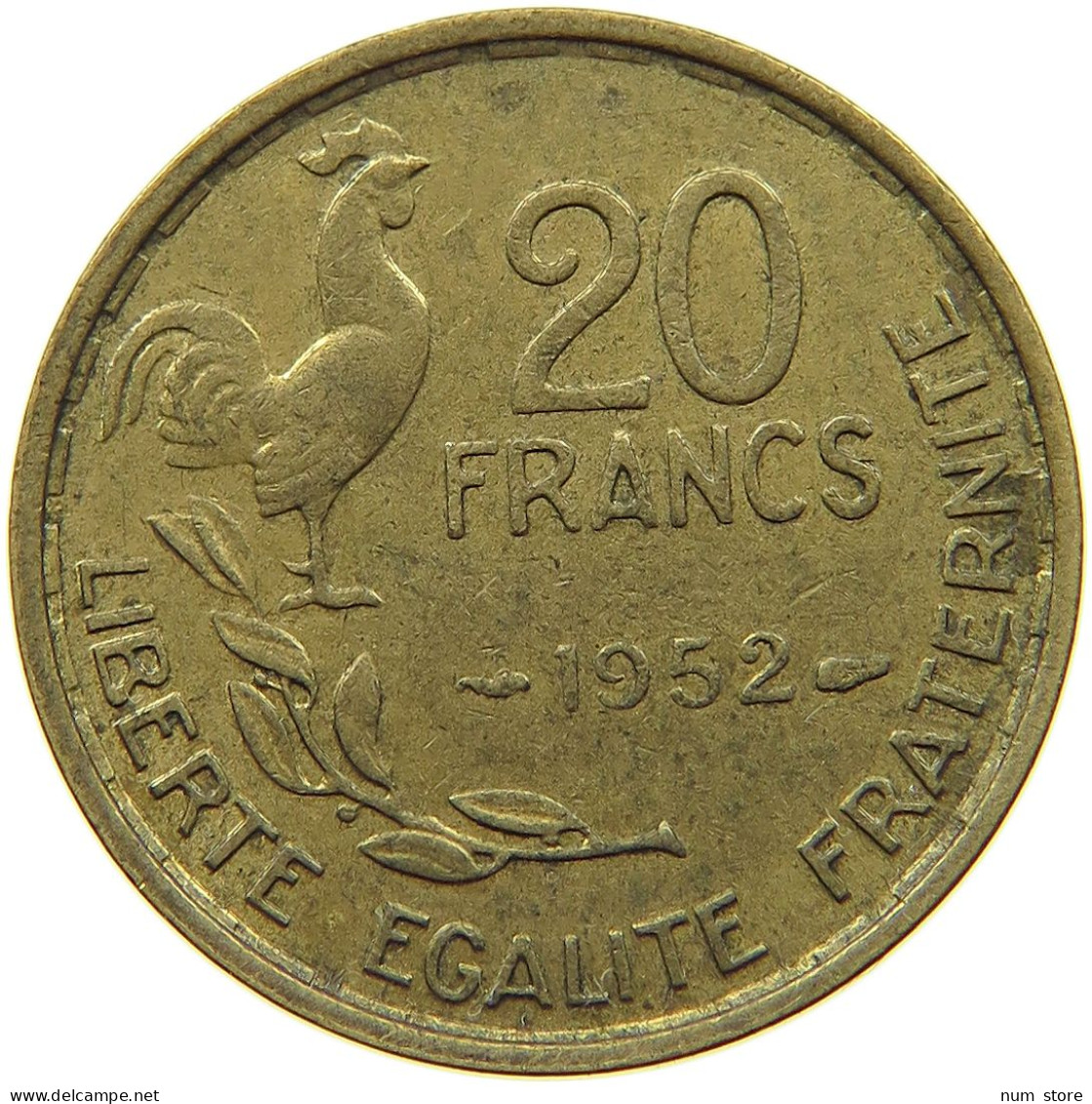 FRANCE 20 FRANCS 1952 #s066 0387 - 20 Francs