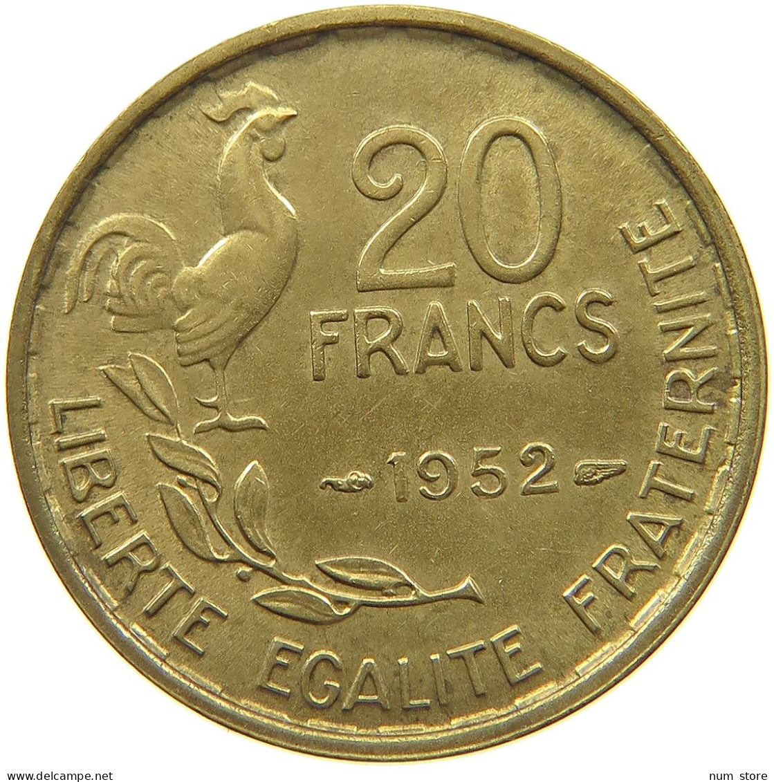 FRANCE 20 FRANCS 1952 #s080 0525 - 20 Francs