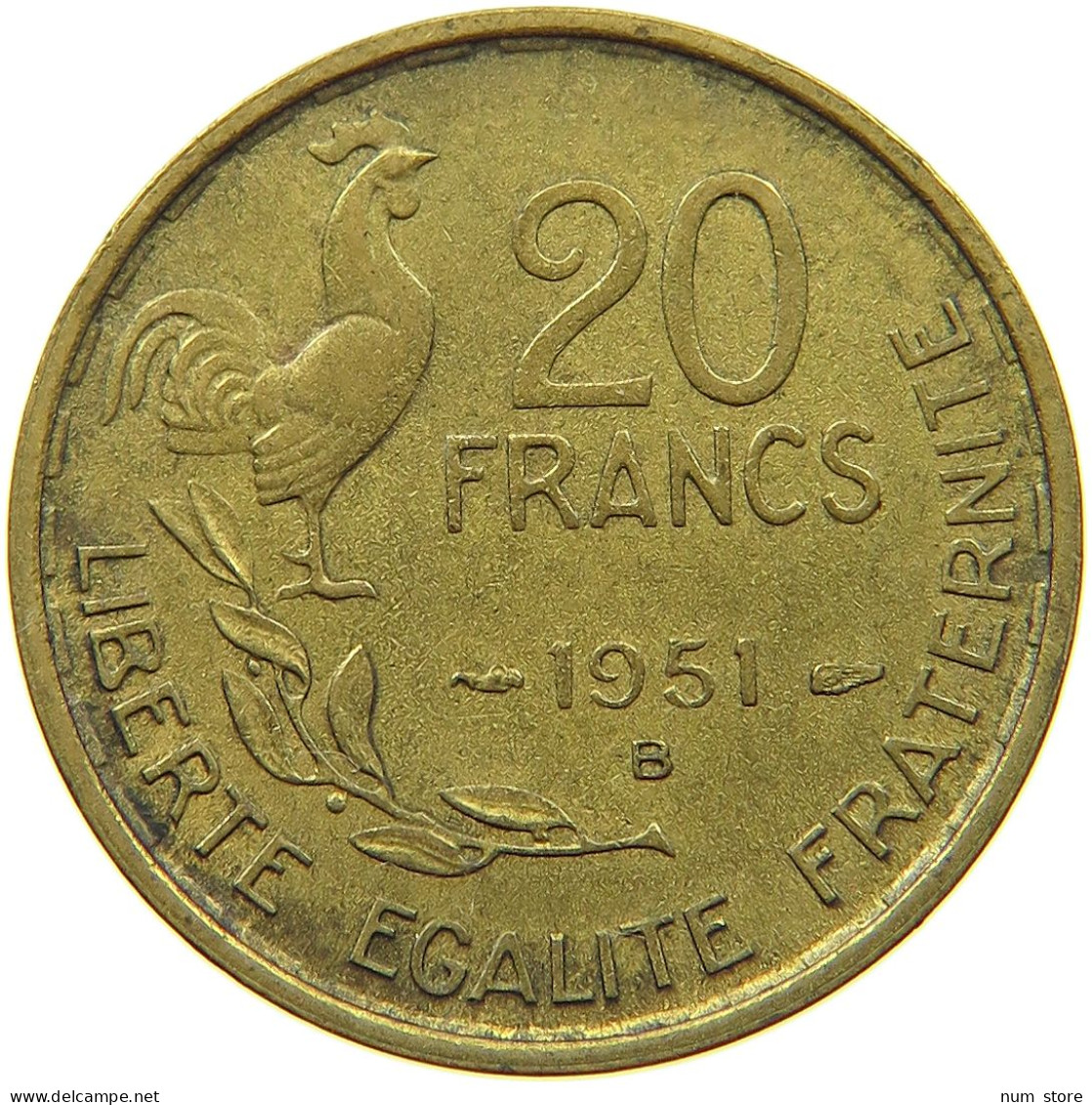 FRANCE 20 FRANCS 1951 B #s066 0389 - 20 Francs