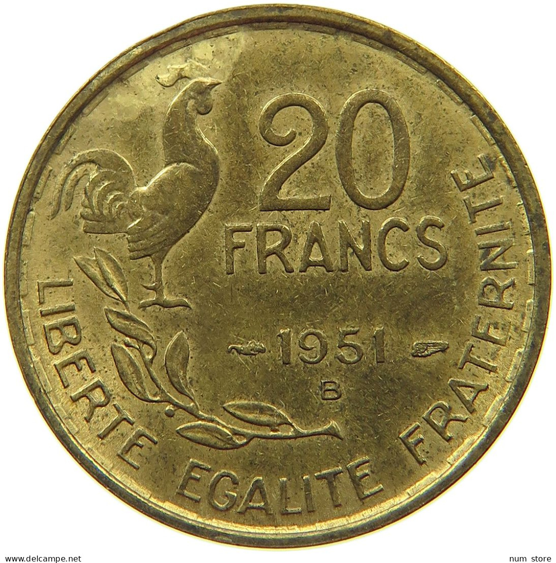 FRANCE 20 FRANCS 1951 B #s066 0399 - 20 Francs