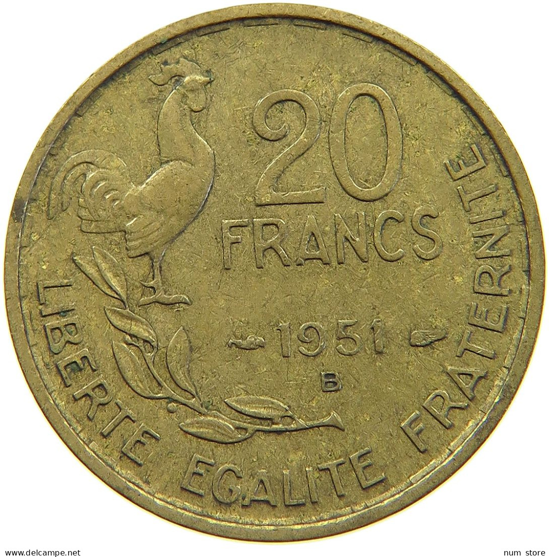 FRANCE 20 FRANCS 1951 B #c067 0301 - 20 Francs