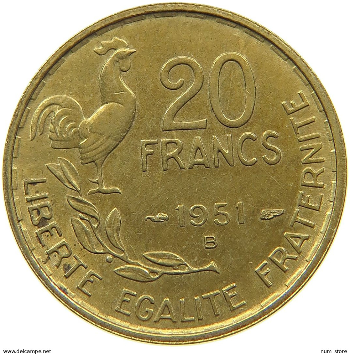 FRANCE 20 FRANCS 1951 B #a019 0733 - 20 Francs