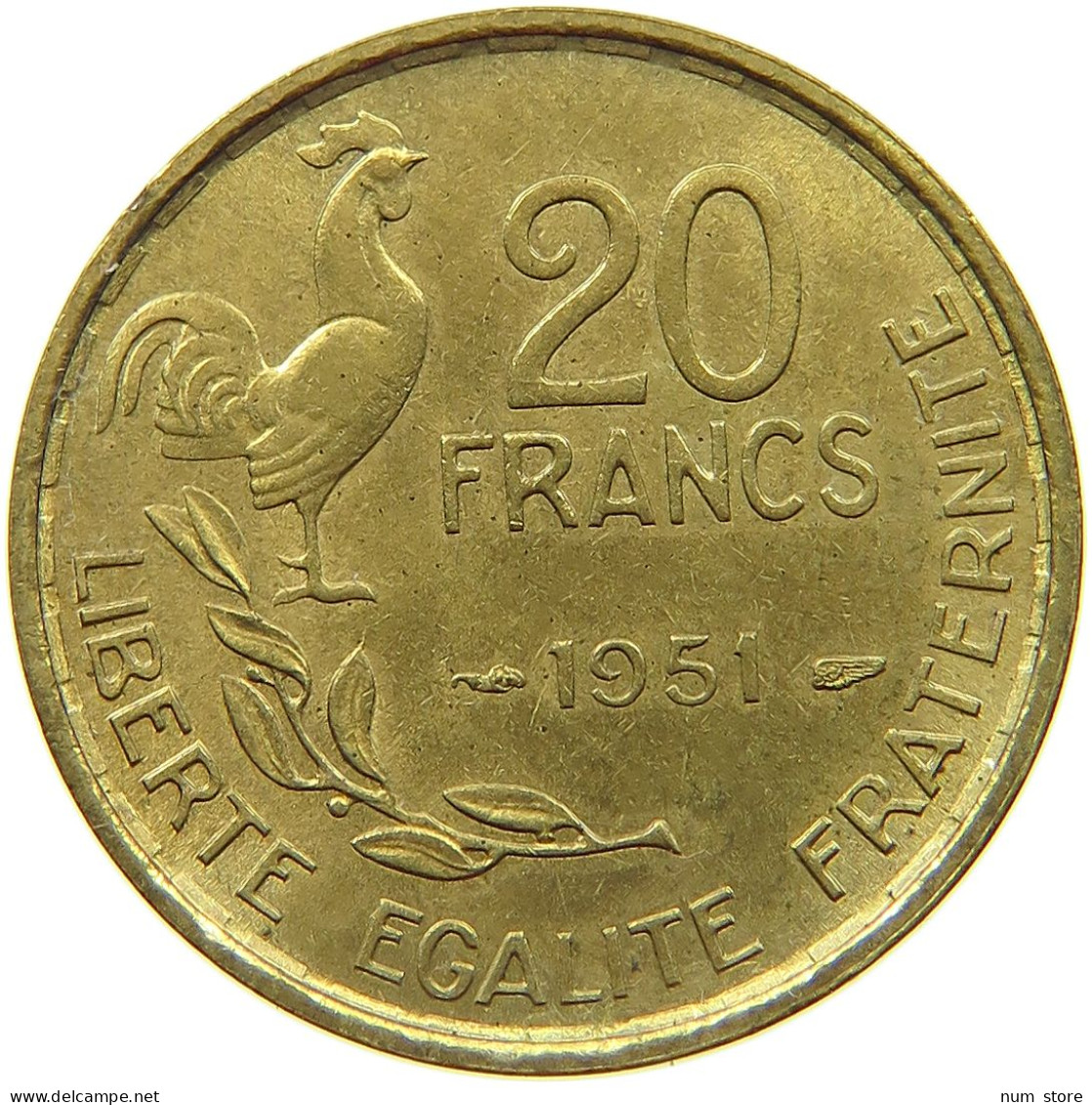 FRANCE 20 FRANCS 1951 #s066 0391 - 20 Francs