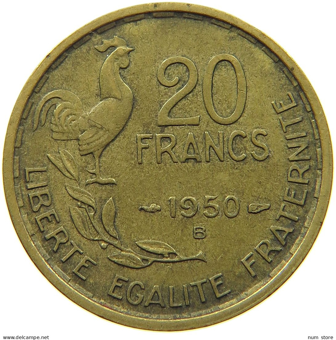 FRANCE 20 FRANCS 1950 B 4 FEATHERS #s066 0385 - 20 Francs