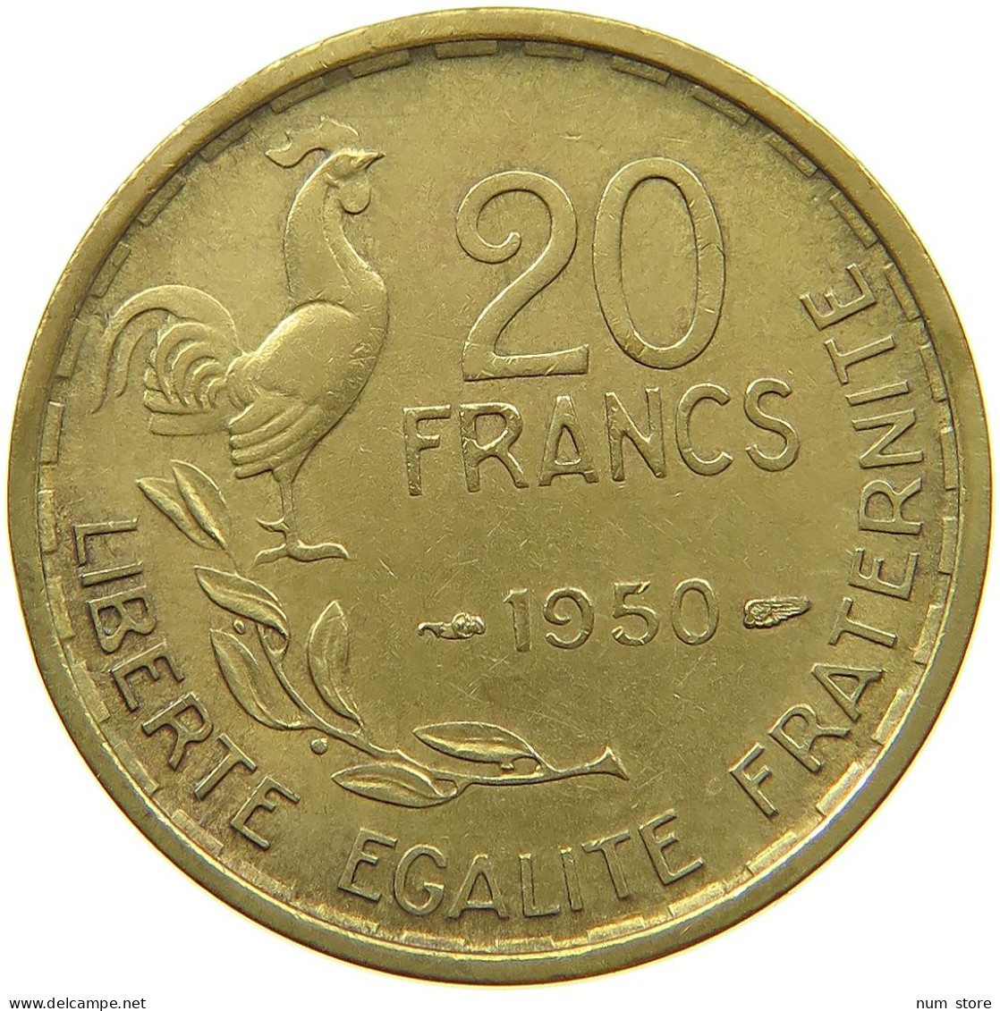 FRANCE 20 FRANCS 1950 #s080 0527 - 20 Francs
