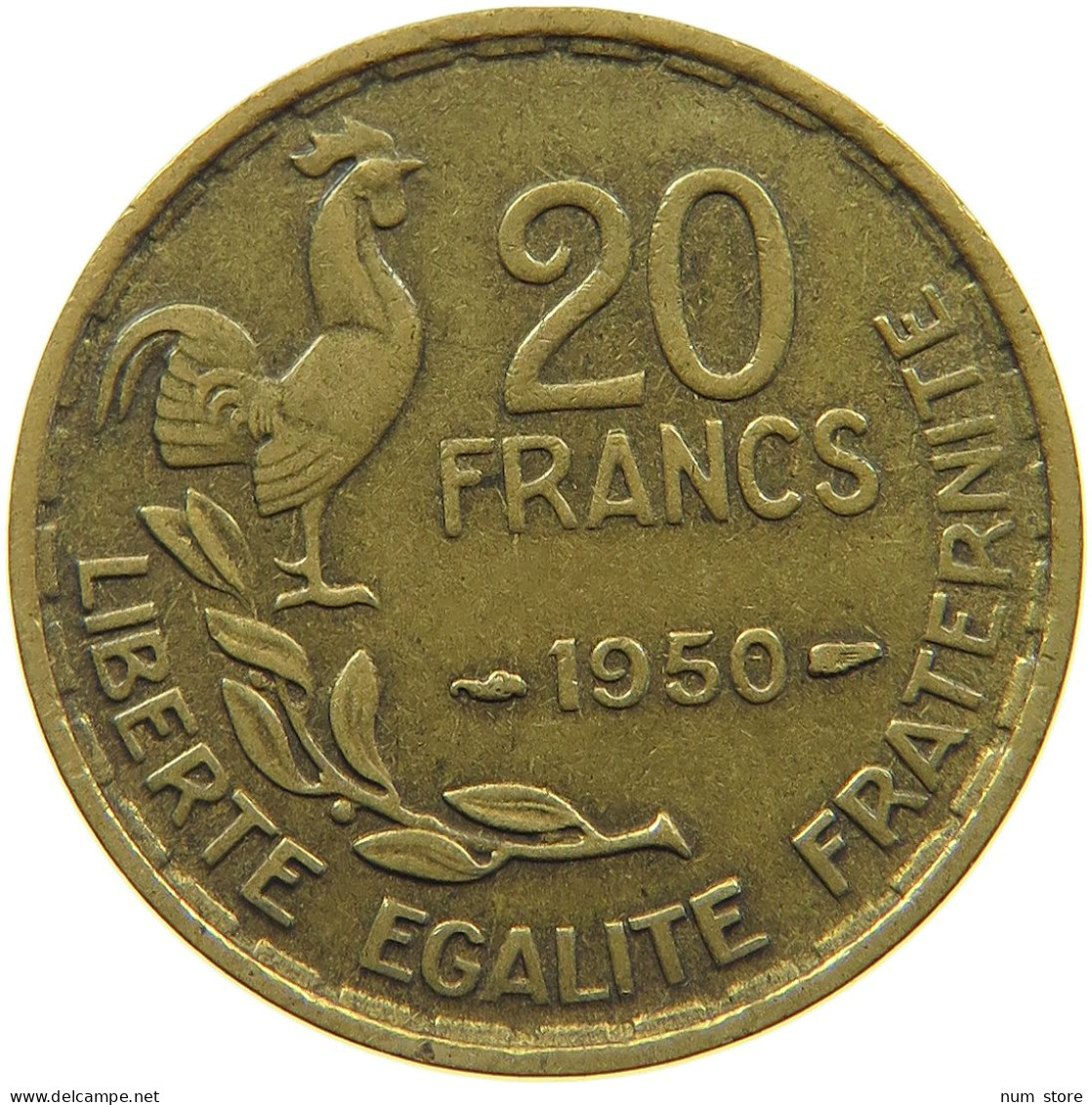 FRANCE 20 FRANCS 1950 #a081 0143 - 20 Francs