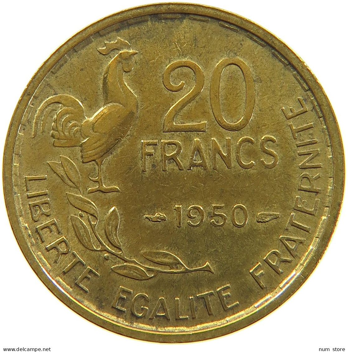 FRANCE 20 FRANCS 1950 #a094 0609 - 20 Francs