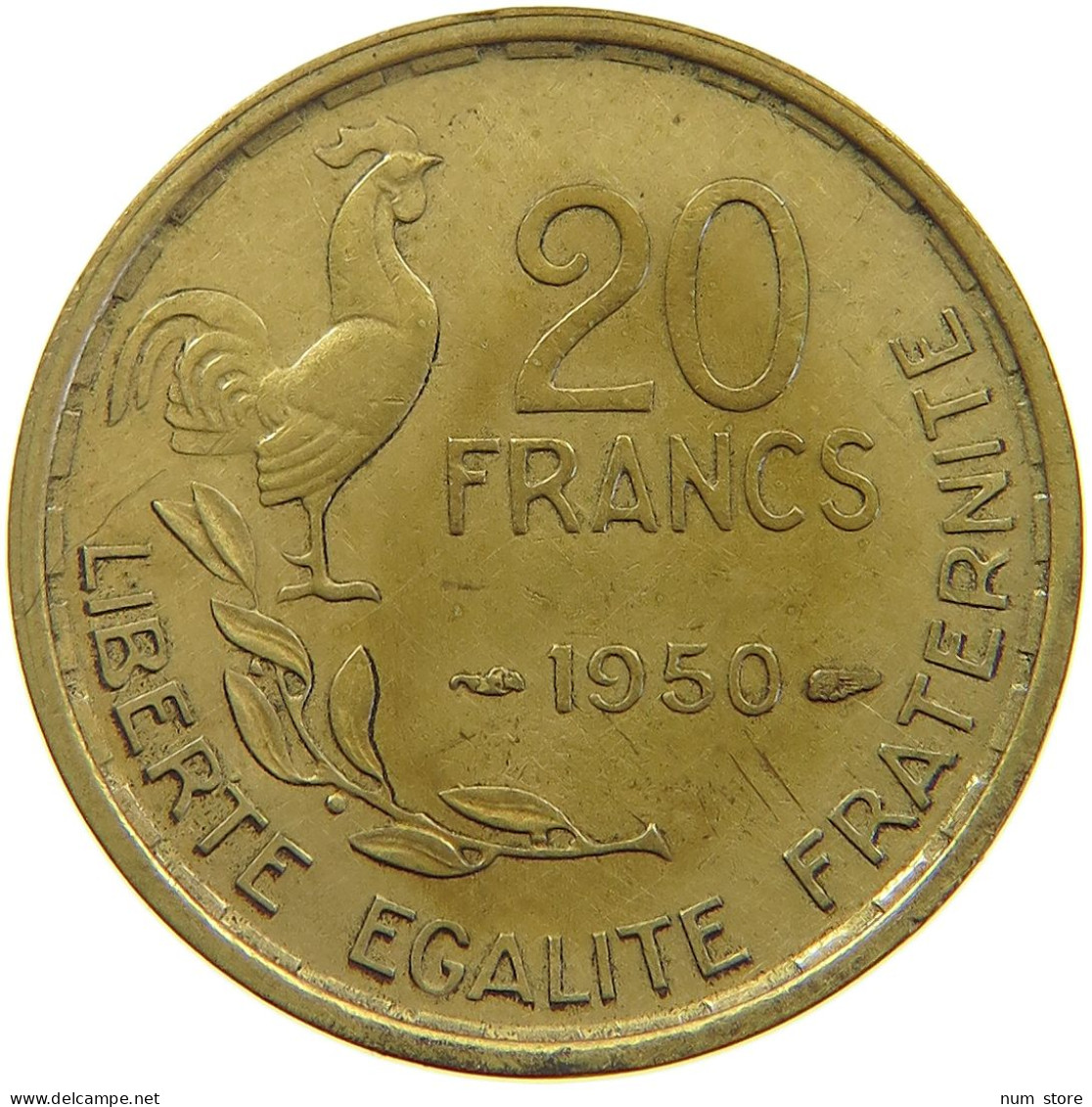 FRANCE 20 FRANCS 1950 #a060 0069 - 20 Francs