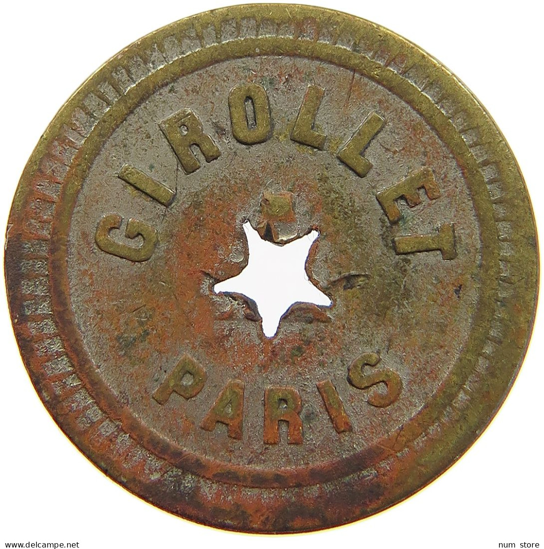 FRANCE 20 CENTIMES CONSOMMER JETON GIROLLET PARIS #a063 0367 - Autres & Non Classés