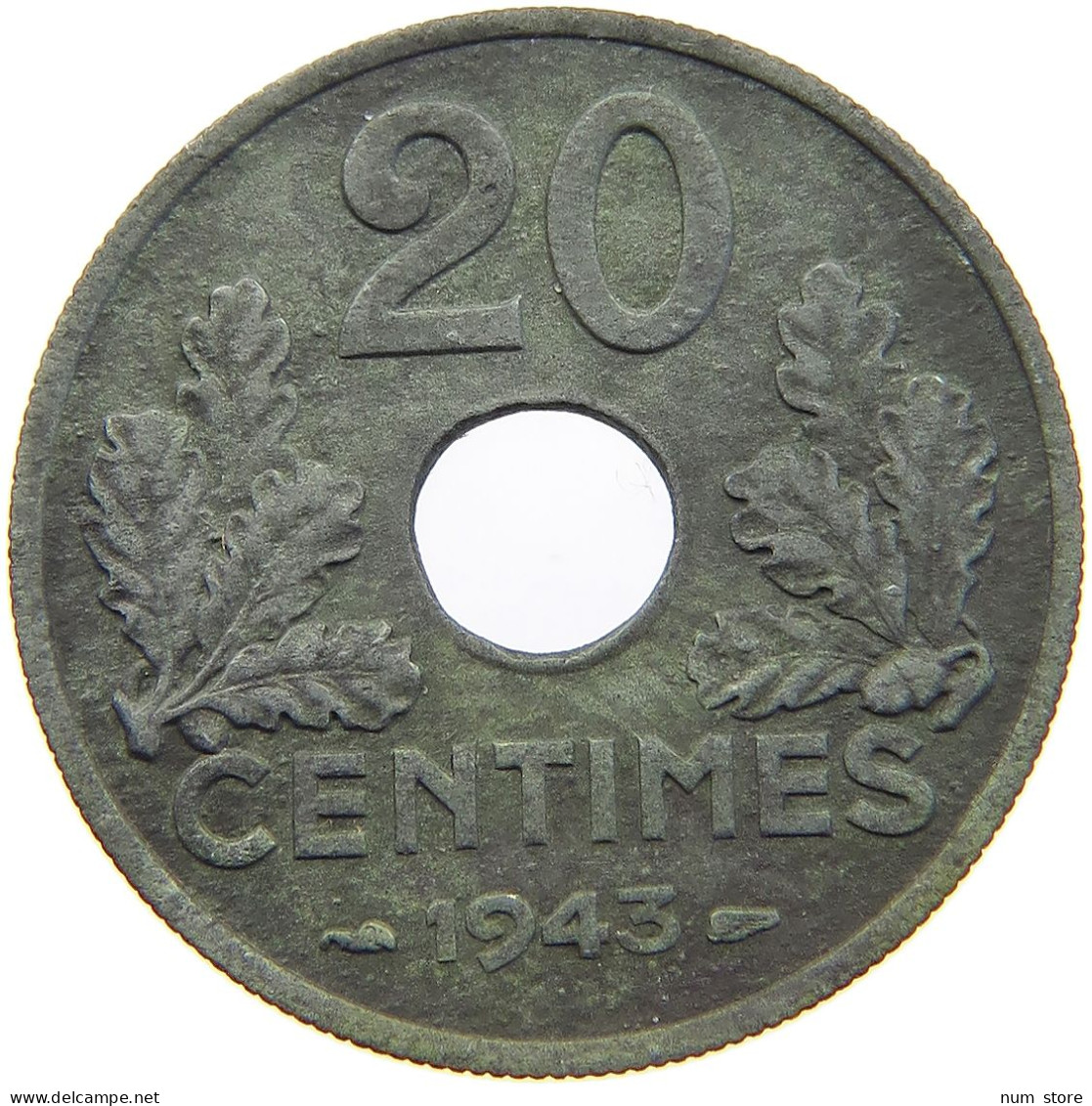 FRANCE 20 CENTIMES 1943 #c067 0085 - 20 Centimes