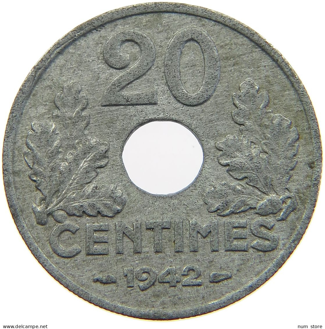 FRANCE 20 CENTIMES 1942 #a049 0513 - 20 Centimes