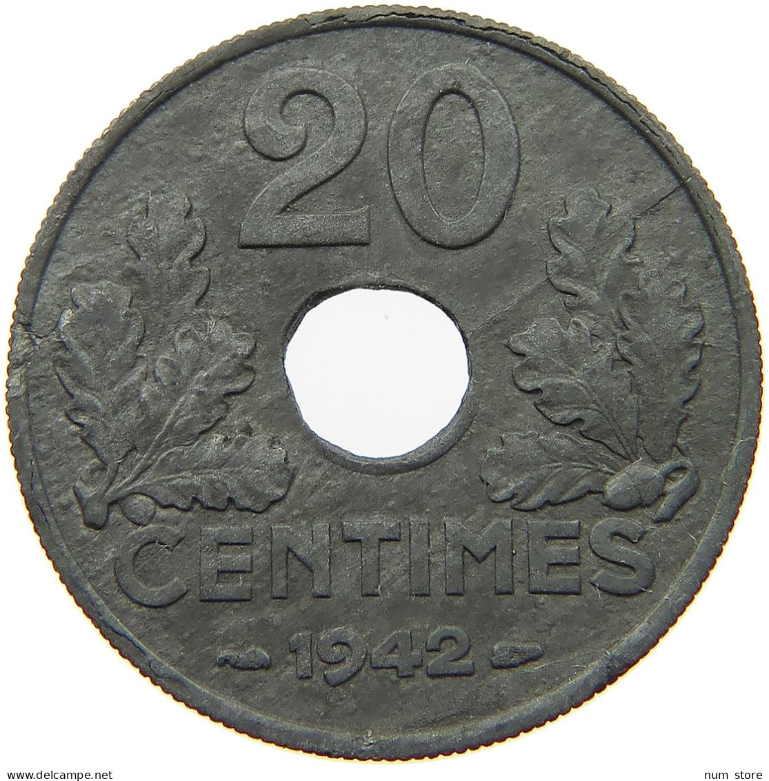 FRANCE 20 CENTIMES 1942 #a006 0215 - 20 Centimes