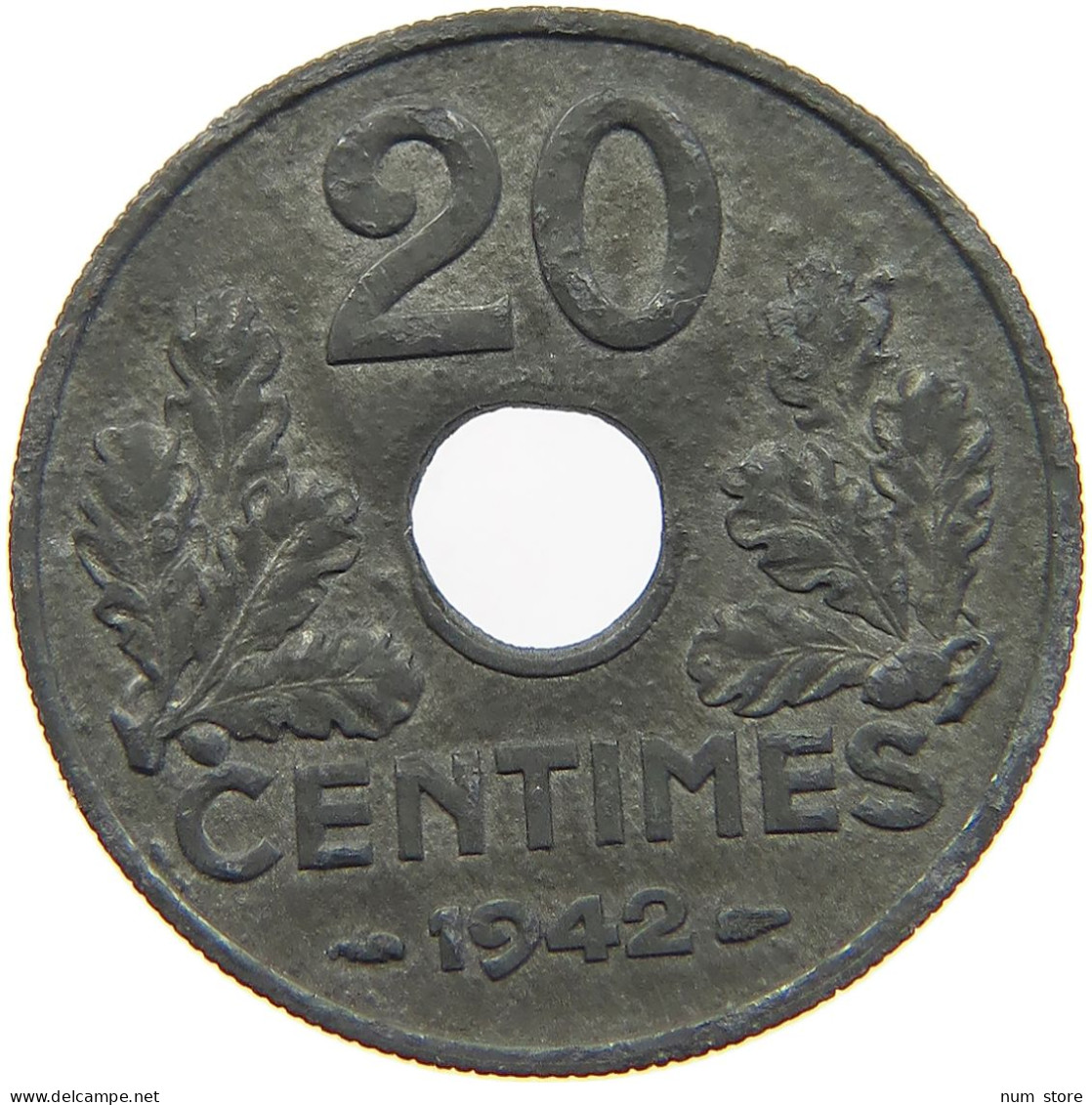 FRANCE 20 CENTIMES 1942 #c020 0401 - 20 Centimes