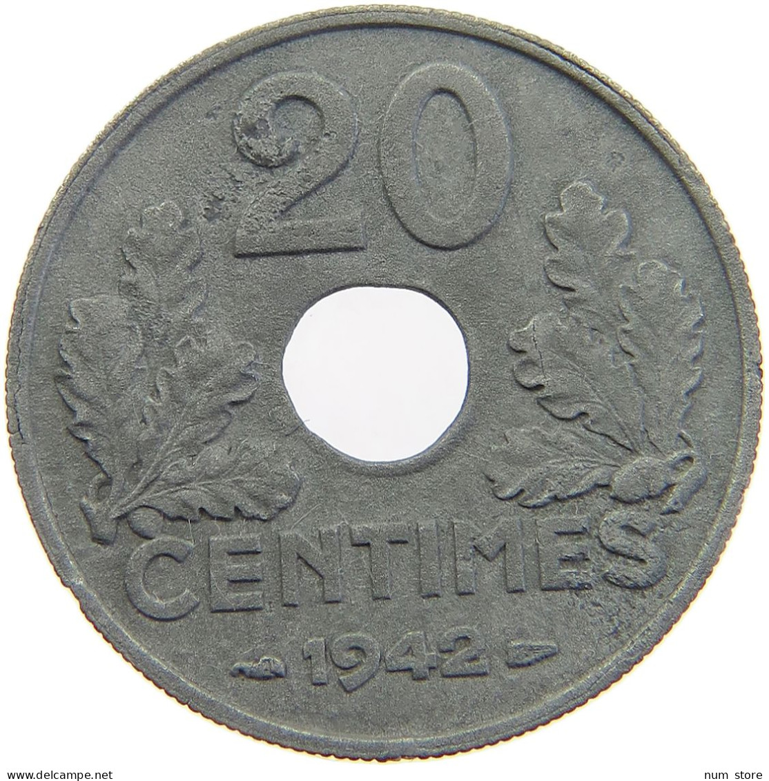 FRANCE 20 CENTIMES 1942 #a074 0423 - 20 Centimes