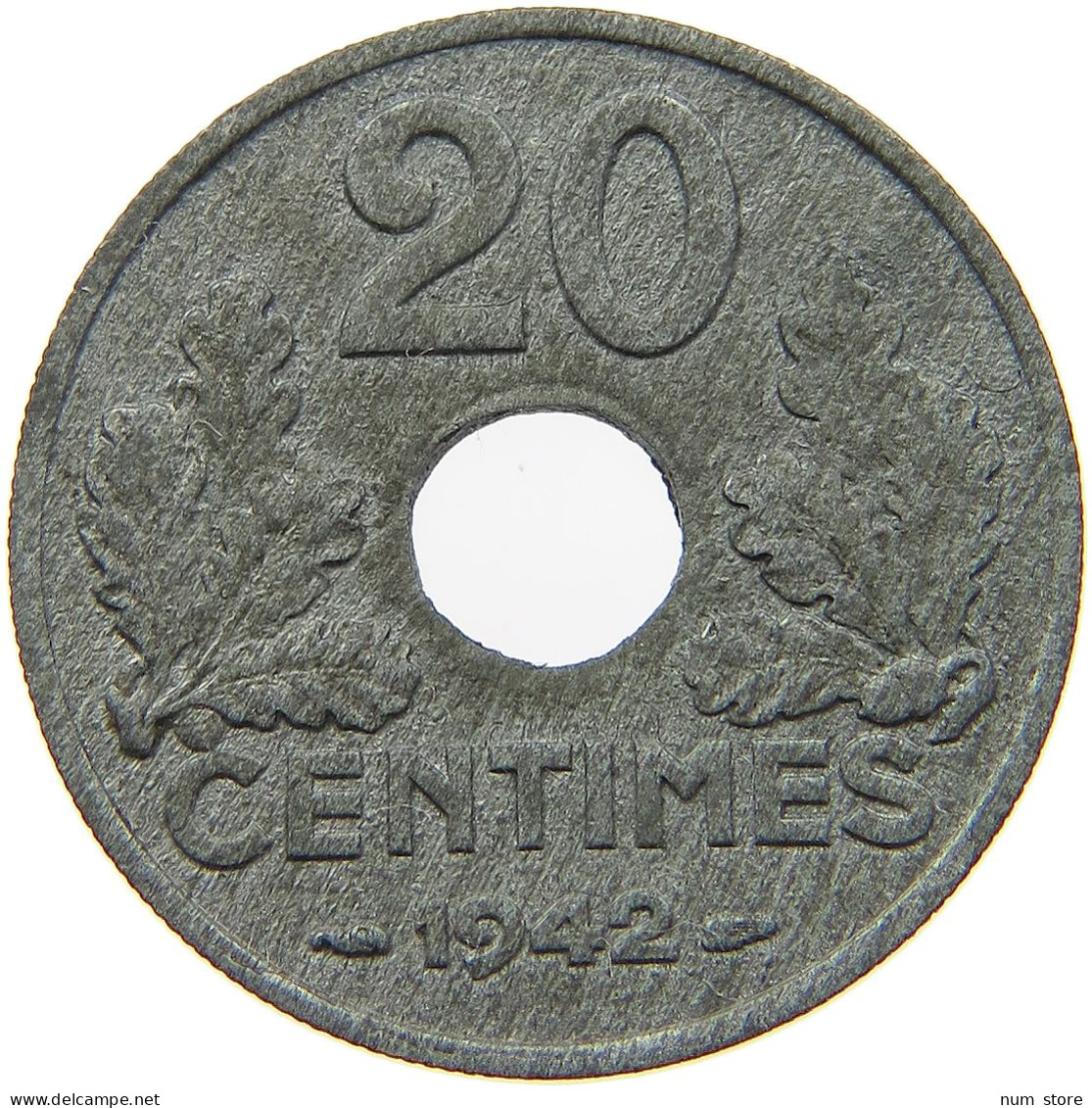 FRANCE 20 CENTIMES 1942 #a006 0209 - 20 Centimes
