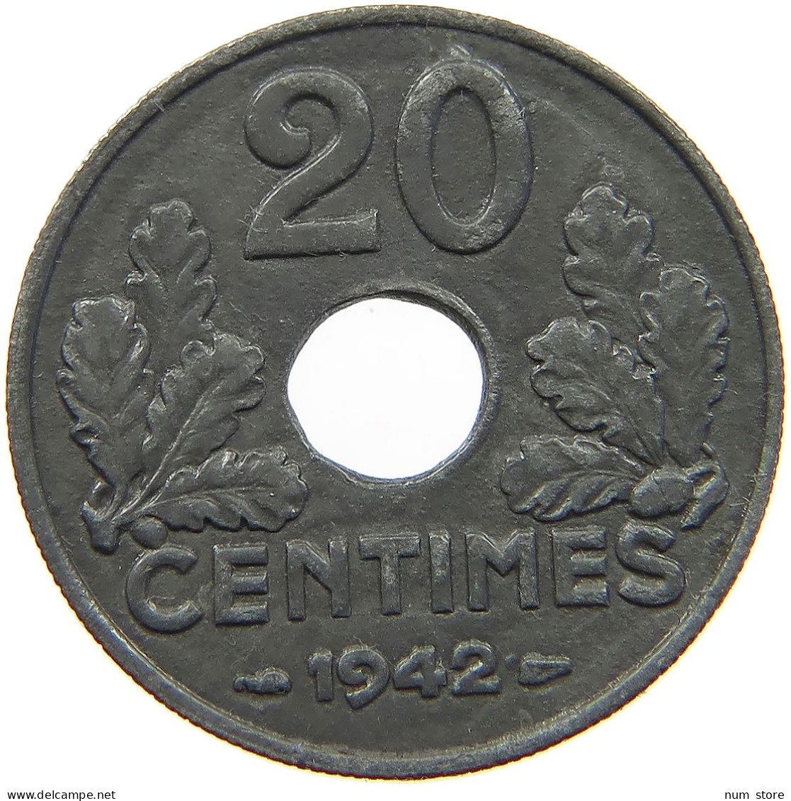 FRANCE 20 CENTIMES 1942 #a006 0203 - 20 Centimes