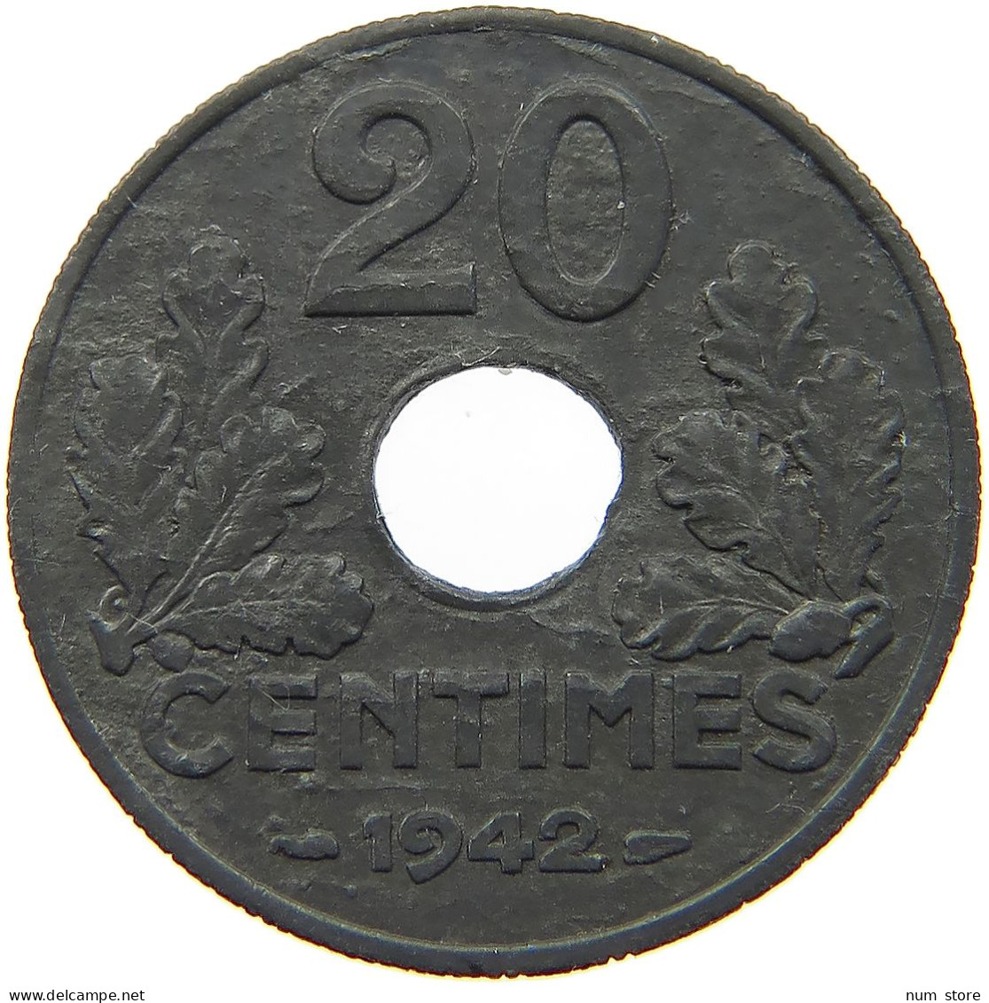 FRANCE 20 CENTIMES 1942 #a006 0213 - 20 Centimes