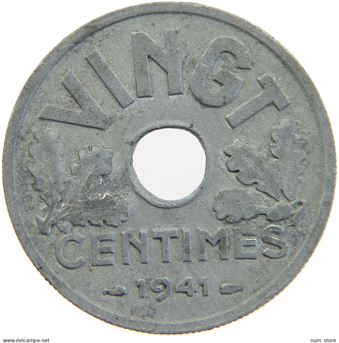 FRANCE 20 CENTIMES 1941 TOP #a068 0137 - 20 Centimes