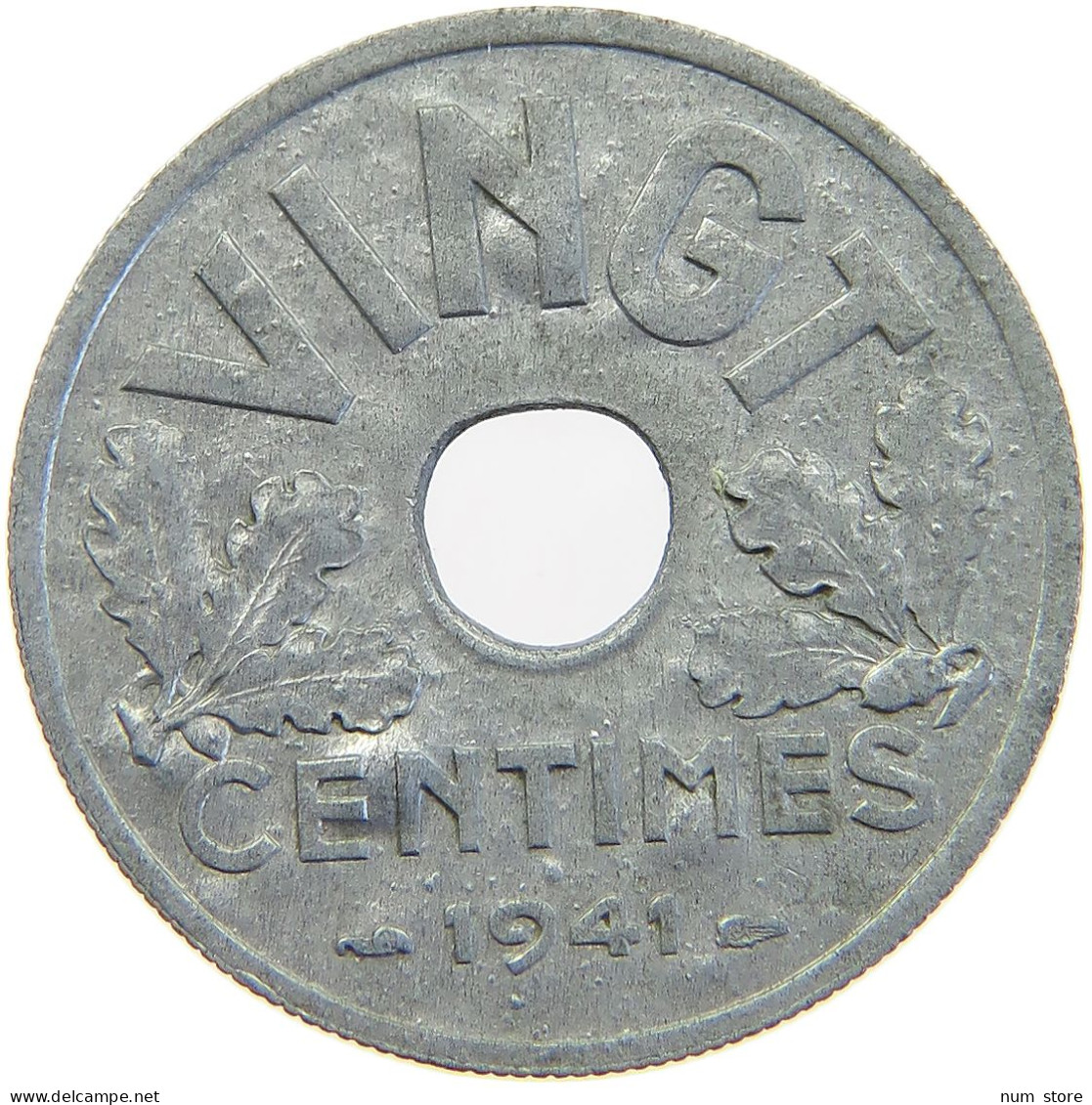 FRANCE 20 CENTIMES 1941 TOP #a068 0135 - 20 Centimes