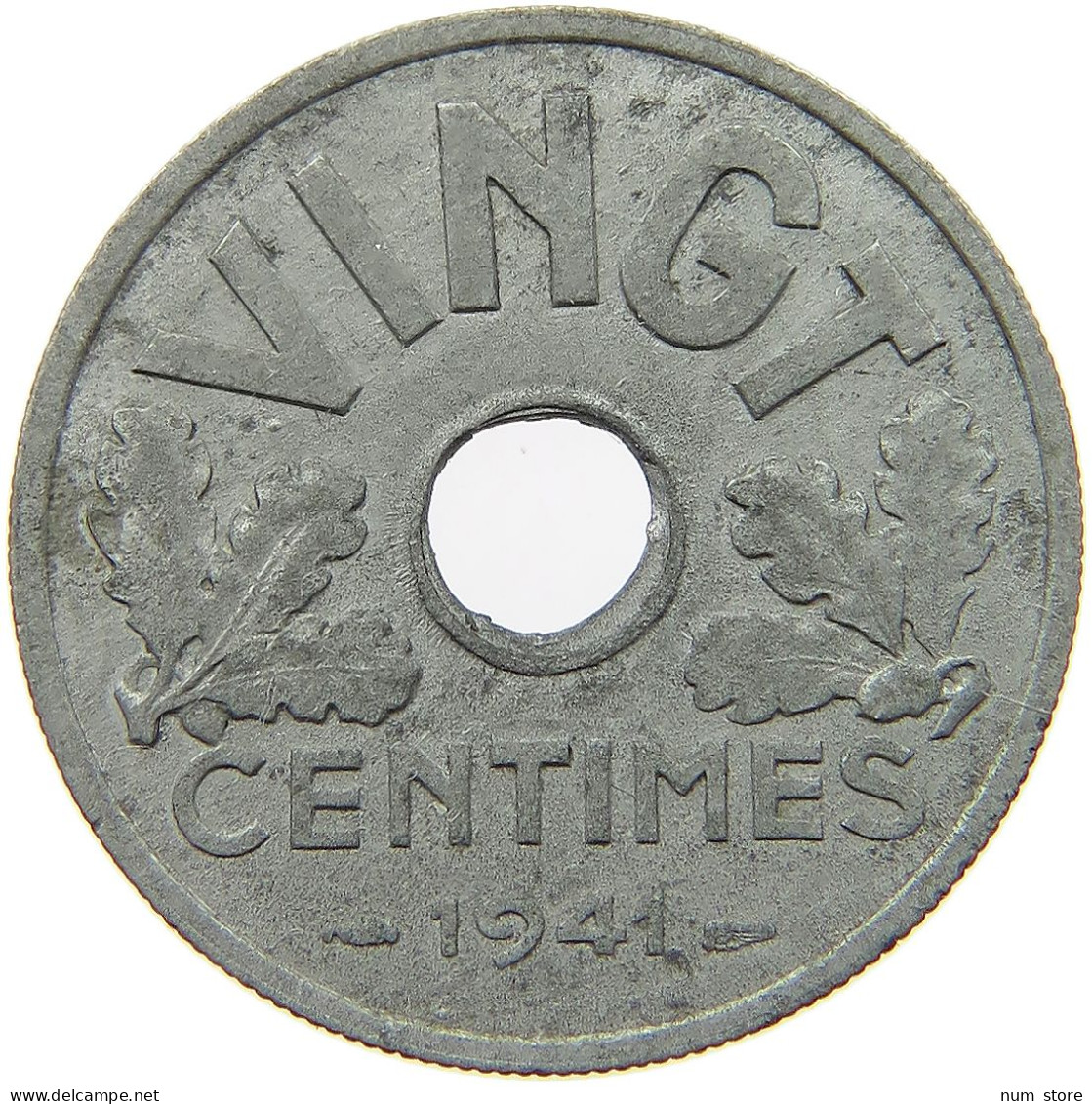 FRANCE 20 CENTIMES 1941 #a006 0227 - 20 Centimes