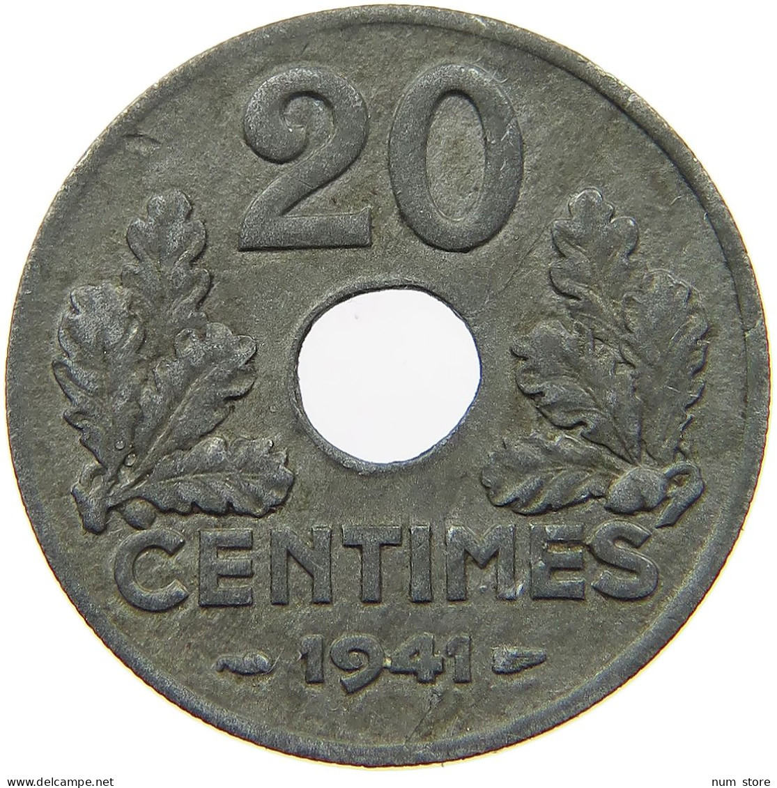 FRANCE 20 CENTIMES 1941 #a006 0189 - 20 Centimes