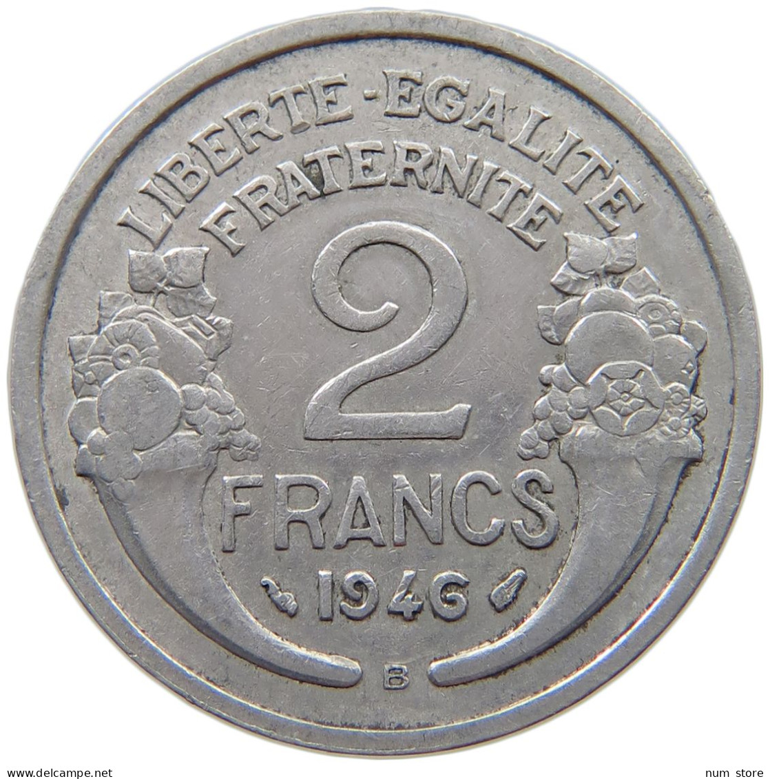 FRANCE 2 FRANCS 1946 B #s068 0697 - 2 Francs