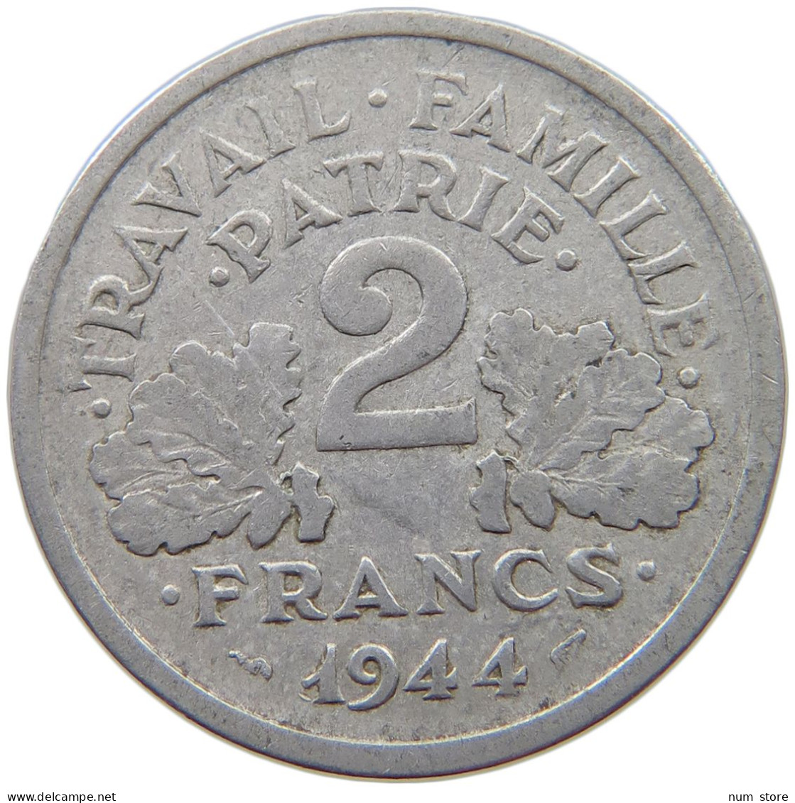 FRANCE 2 FRANCS 1944 C #s068 0637 - 2 Francs