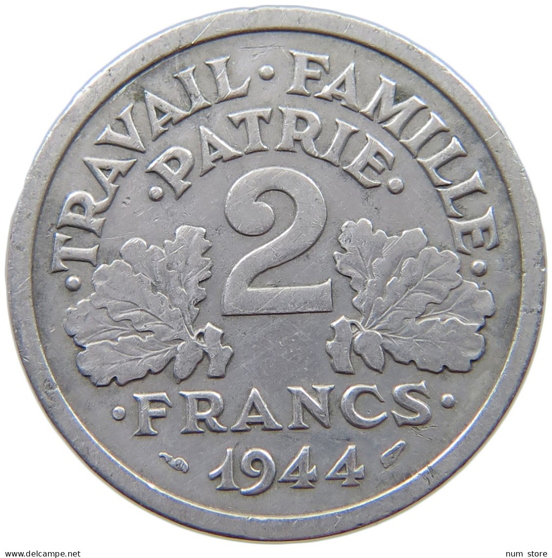FRANCE 2 FRANCS 1944 B #s068 0707 - 2 Francs
