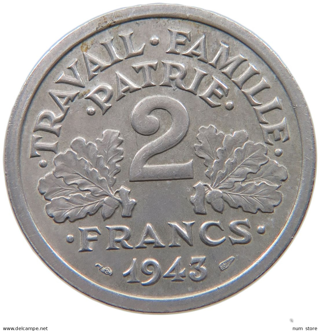 FRANCE 2 FRANCS 1943 TOP #a051 0509 - 2 Francs