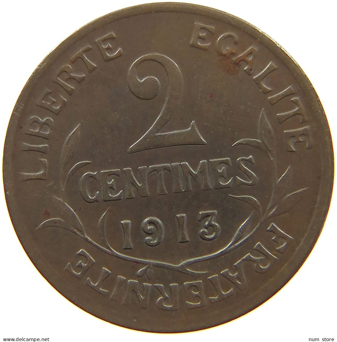 FRANCE 2 CENTIMES 1913 TOP #c039 0127 - 2 Centimes