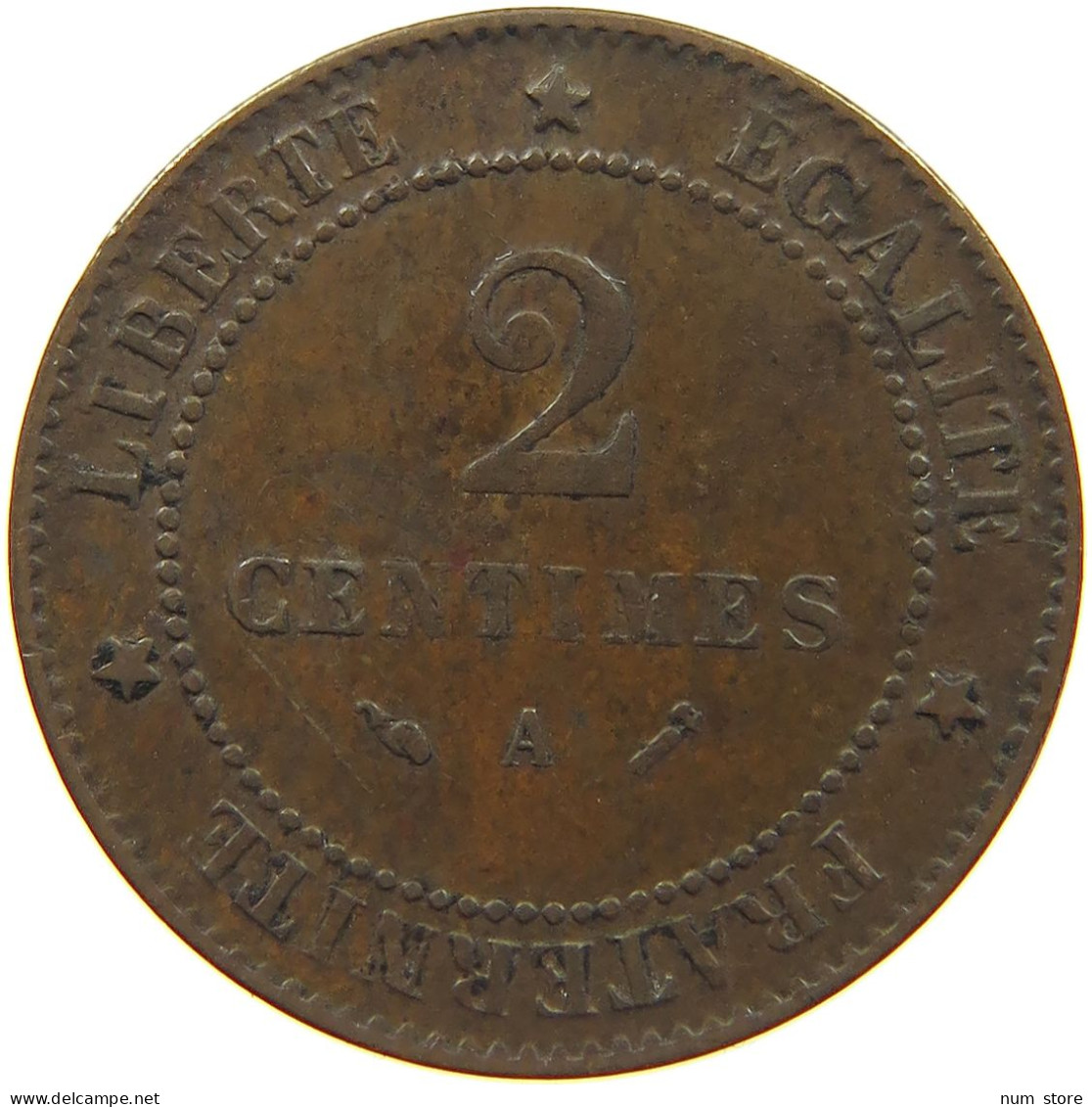 FRANCE 2 CENTIMES 1890 #c016 0423 - 2 Centimes