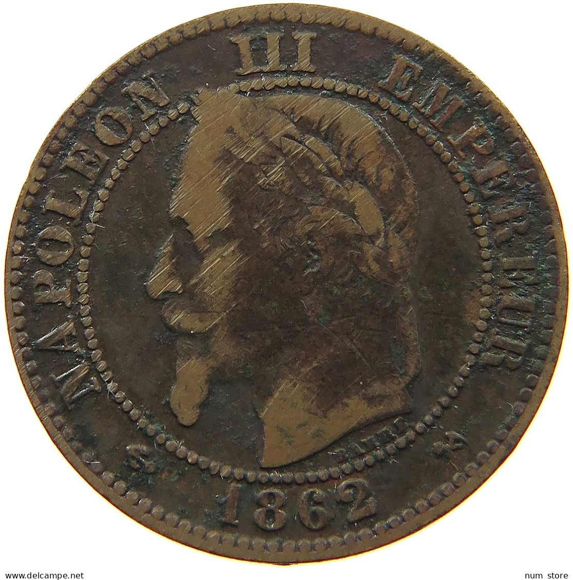 FRANCE 2 CENTIMES 1862 K #a013 0593 - 2 Centimes