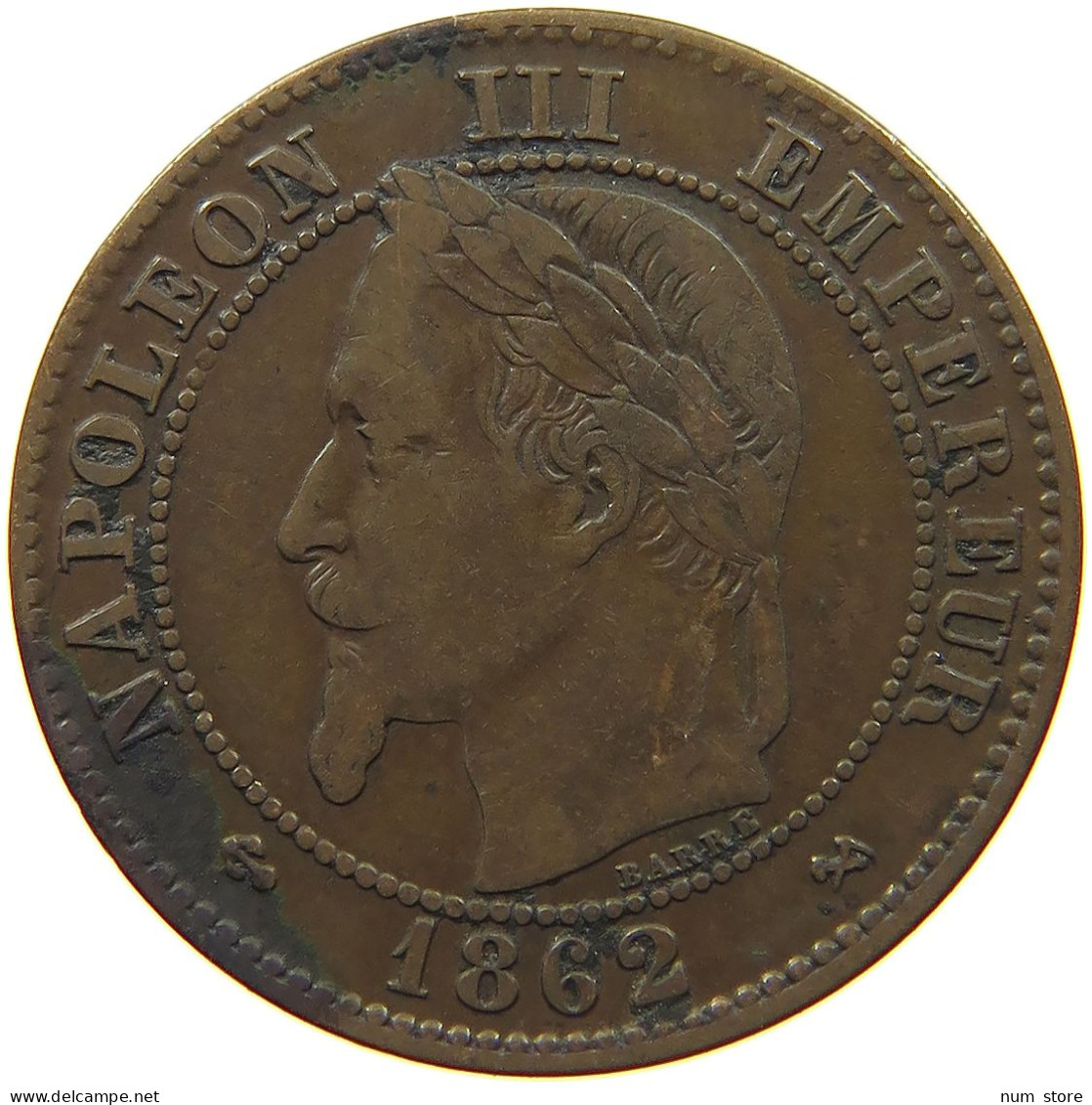 FRANCE 2 CENTIMES 1862 K #c009 0281 - 2 Centimes