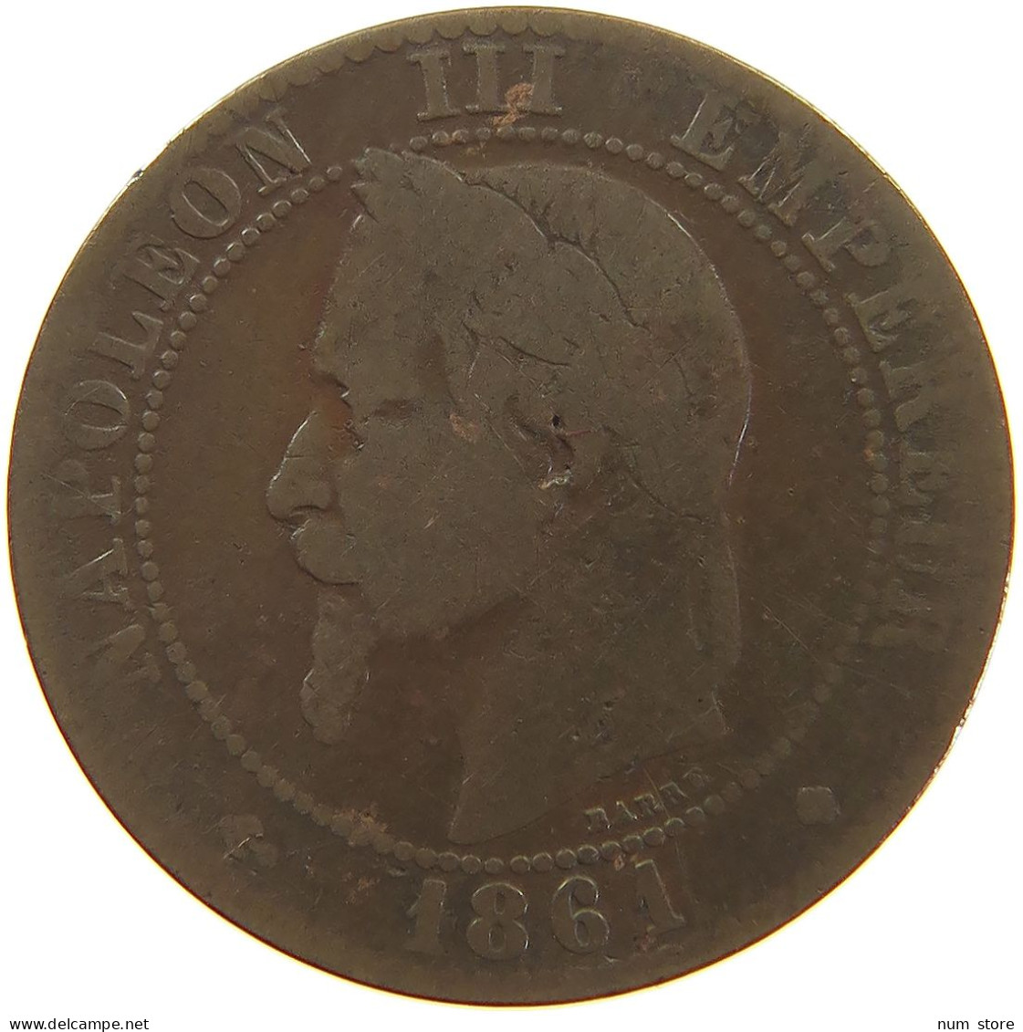 FRANCE 2 CENTIMES 1861 BB #a059 0153 - 2 Centimes