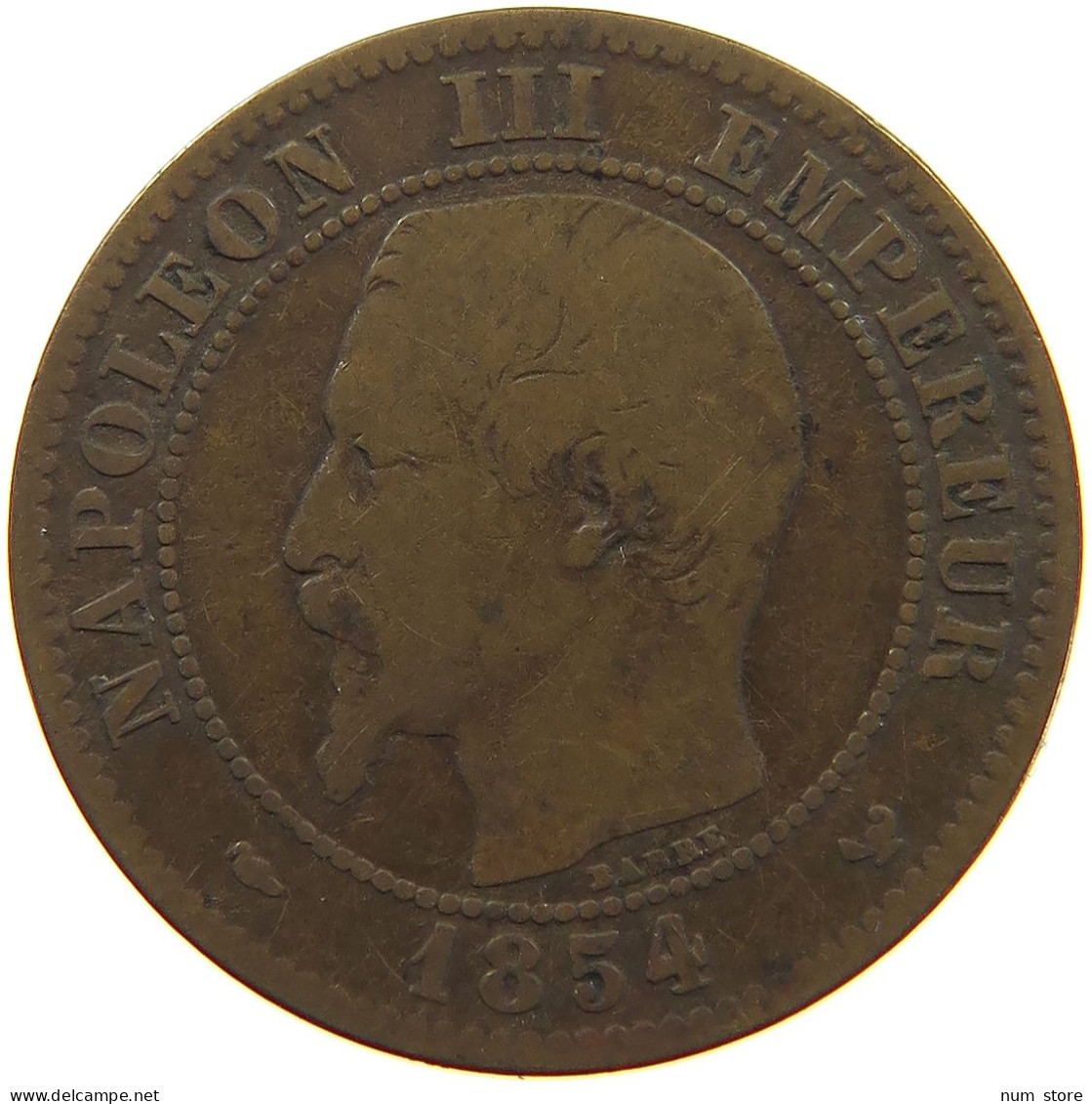 FRANCE 2 CENTIMES 1854 W #a066 0635 - 2 Centimes