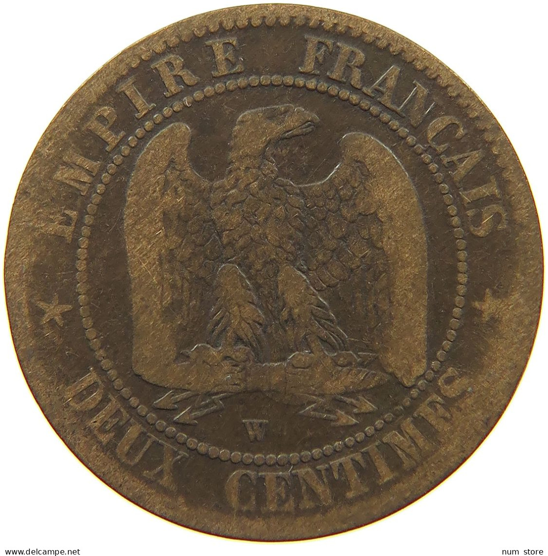 FRANCE 2 CENTIMES 1854 W #c063 0055 - 2 Centimes