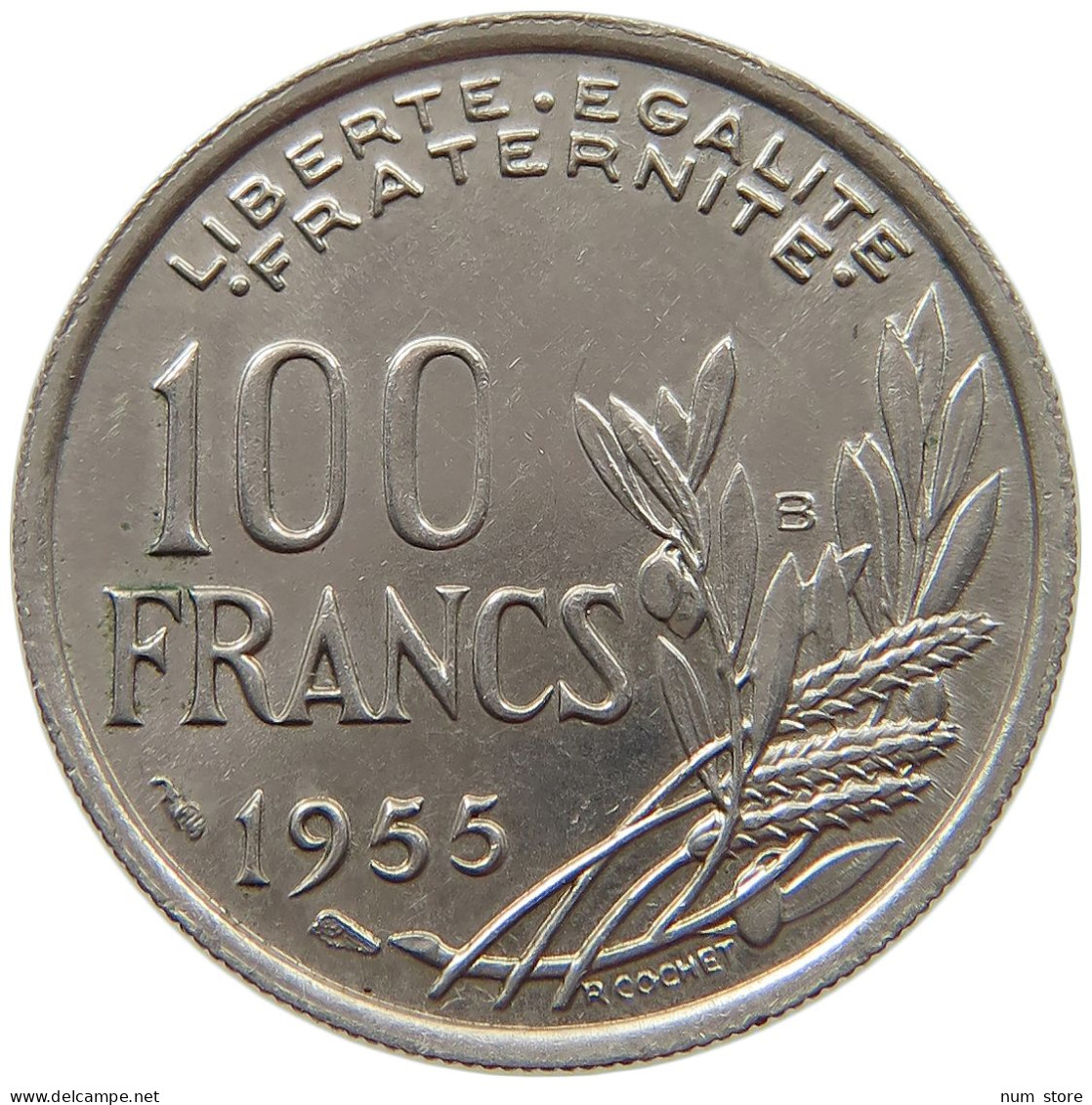 FRANCE 100 FRANCS 1955 B #s060 0255 - 100 Francs