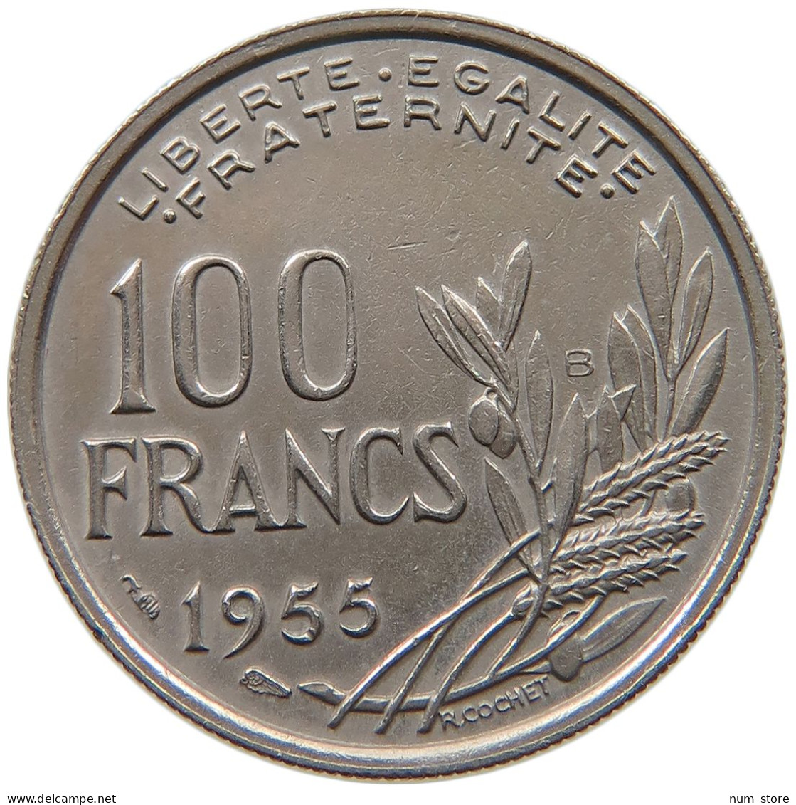 FRANCE 100 FRANCS 1955 B #a034 0399 - 100 Francs