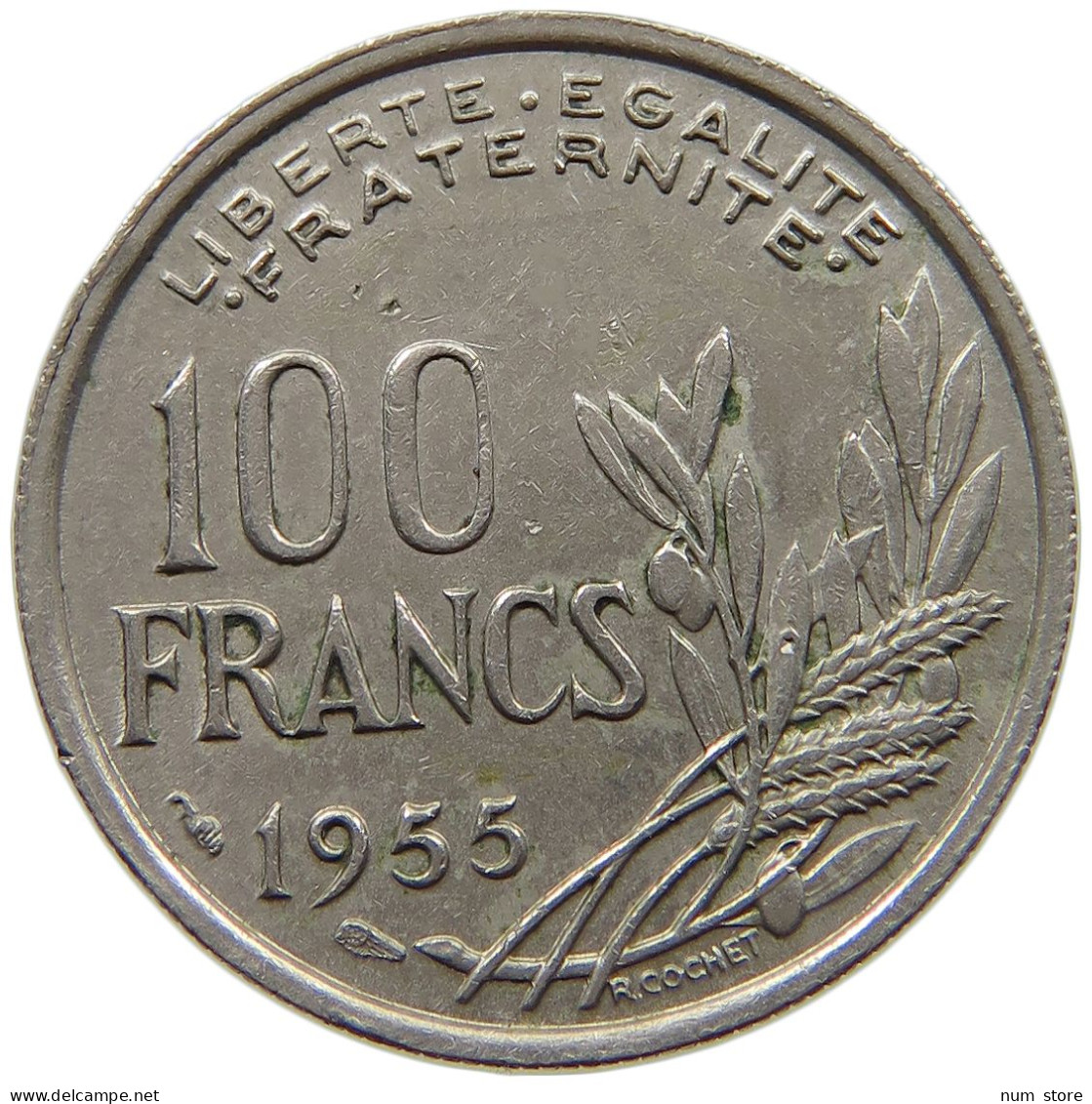 FRANCE 100 FRANCS 1955 #a089 0639 - 100 Francs